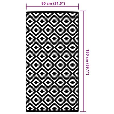 vidaXL Tapis d'extérieur Gris 80x150 cm PP