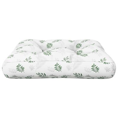 vidaXL Coussin de palette à motif de feuilles 58x58x10 cm tissu oxford