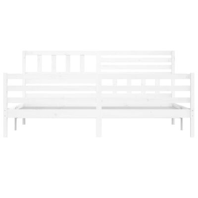 vidaXL Cadre de lit sans matelas blanc 180x200 cm bois massif