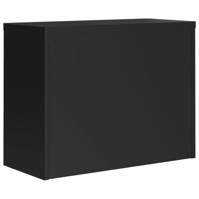 vidaXL Classeur noir 90x40x110 cm acier