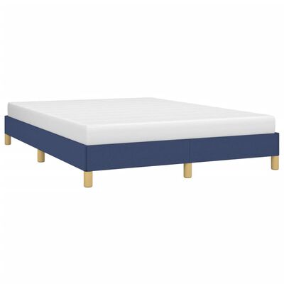 vidaXL Cadre de lit sans matelas bleu 140x190 cm tissu