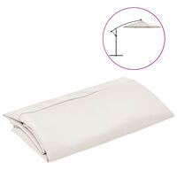 vidaXL Tissu de remplacement pour parasol déporté blanc sable 300 cm