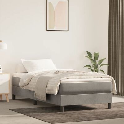 vidaXL Matelas de lit à ressorts ensachés Gris clair 80x200x20 cm