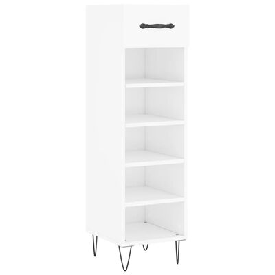 vidaXL Armoire à chaussure Blanc brillant 30x35x105 cm Bois ingénierie