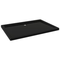 vidaXL Receveur de douche rectangulaire ABS Noir 70x100 cm