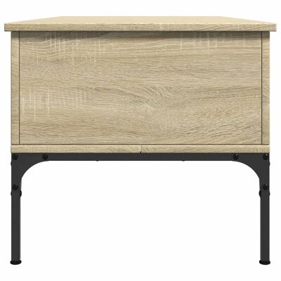 vidaXL Table basse chêne sonoma 100x50x45cm bois d'ingénierie et métal