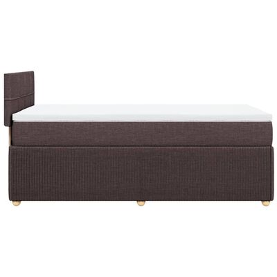 vidaXL Sommier à lattes de lit avec matelas Marron foncé 90x190 cm