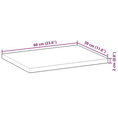 vidaXL Étagères flottantes 3 pcs 60x30x2 cm acacia massif à l'huile