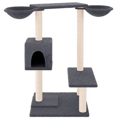 vidaXL Arbre à chat avec griffoirs gris foncé 82 cm