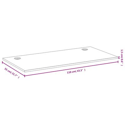 vidaXL Dessus de bureau 110x55x1,5 cm bambou