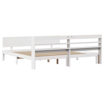 vidaXL Cadre de lit avec tête de lit sans matelas blanc 200x200 cm