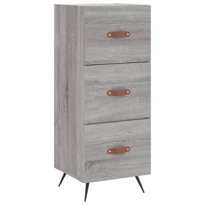 vidaXL Buffet haut Sonoma gris 34,5x34x180 cm Bois d'ingénierie