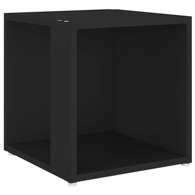 vidaXL Table d'appoint Noir 33x33x34,5 cm Aggloméré