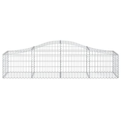 vidaXL Paniers à gabions arqués 15 pcs 200x50x40/60 cm fer galvanisé