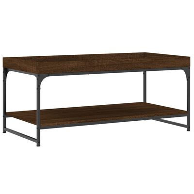 vidaXL Table basse chêne marron 100x49x45 cm bois d'ingénierie