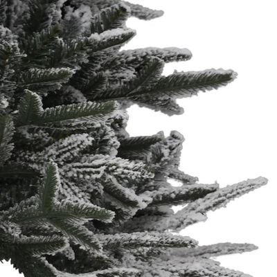 vidaXL Arbre de Noël artificiel pré-éclairé/flocons de neige PVC PE