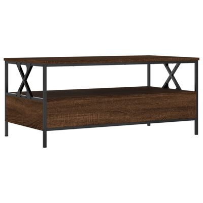 vidaXL Table basse chêne marron 100x51x45 cm bois d'ingénierie