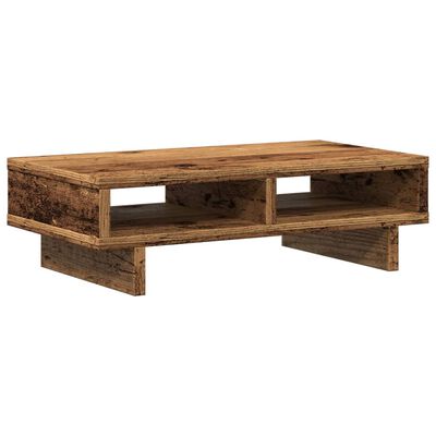 vidaXL Support de moniteur vieux bois 50x27x15 cm bois d'ingénierie