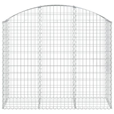 vidaXL Panier de gabions arqué 150x50x120/140 cm Fer galvanisé