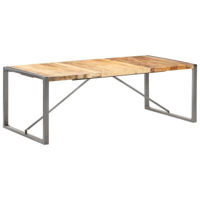 vidaXL Table à manger 220x100x75 cm Bois de manguier massif brut