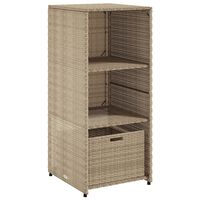 vidaXL Armoire de rangement de jardin beige 50x55x115cm résine tressée