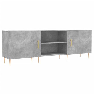 vidaXL Meuble TV gris béton 150x30x50 cm bois d'ingénierie