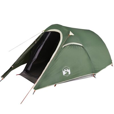 vidaXL Tente de camping tunnel 2 personnes vert imperméable