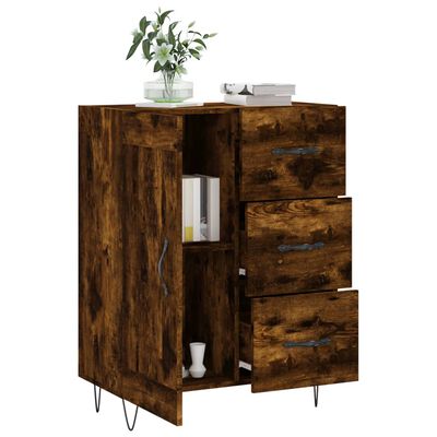 vidaXL Buffet chêne fumé 69,5x34x90 cm bois d'ingénierie