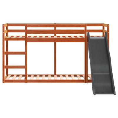 vidaXL Lit superposé avec toboggan et échelle sans matelas 90x190 cm