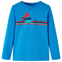 T-shirt enfants manches longues bleu cobalt 92