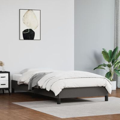 vidaXL Cadre de lit sans matelas gris 90x190 cm similicuir