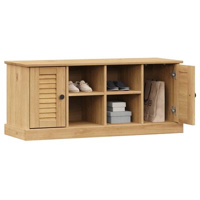 vidaXL Banc à chaussures VIGO 106x35x45 cm bois massif de pin