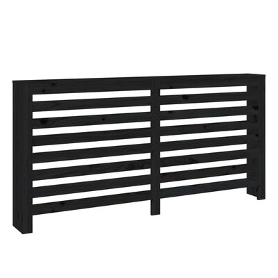 vidaXL Cache-radiateur Noir 169x19x84 cm Bois massif de pin