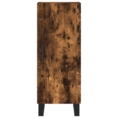 vidaXL Buffet haut Chêne fumé 34,5x34x180 cm Bois d'ingénierie