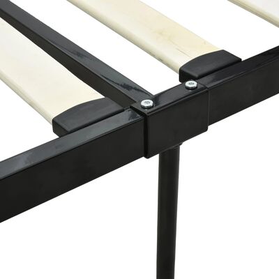 vidaXL Cadre de lit sans matelas avec baldaquin noir 140x200 cm métal