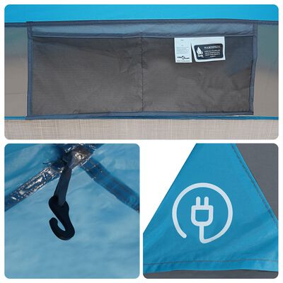 vidaXL Tente de voiture 4 personnes bleu imperméable