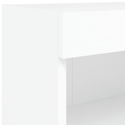 vidaXL Meubles TV avec lumières LED 2 pcs blanc 80x30x30 cm