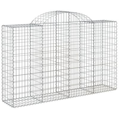 vidaXL Paniers à gabions arqués 14 pcs 200x50x120/140 cm Fer galvanisé