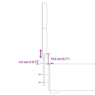 vidaXL Sommier à lattes de lit avec matelas Rose 100x200 cm Velours