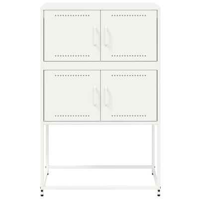 vidaXL Buffet blanc 68,5x38,5x107 cm acier