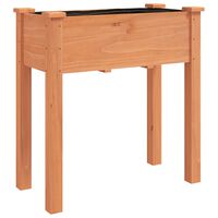 vidaXL Jardinière avec doublure marron 71x37x76cm bois massif de sapin