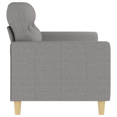 vidaXL Canapé à 2 places Gris clair 140 cm Tissu