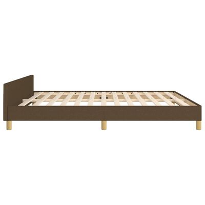 vidaXL Cadre de lit sans matelas marron foncé 160x200 cm tissu