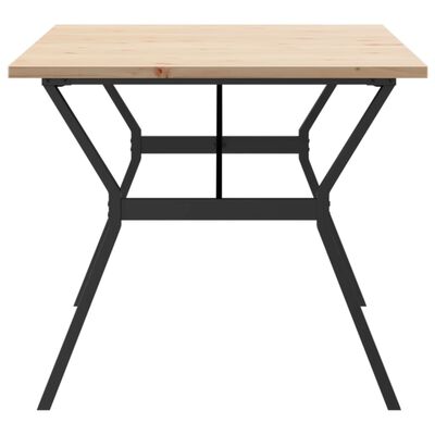 vidaXL Table à manger cadre en Y 180x90x75,5 cm bois pin massif fonte