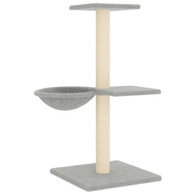 vidaXL Arbre à chat avec griffoirs en sisal gris clair 72 cm