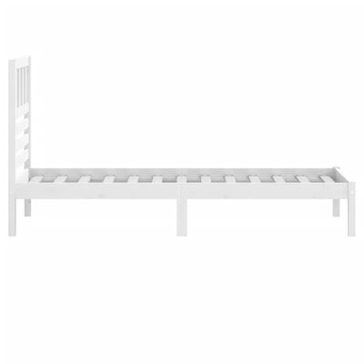 vidaXL Cadre de lit sans matelas blanc 75x190 cm bois de pin massif