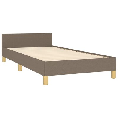 vidaXL Cadre de lit avec tête de lit Taupe 80x200 cm Tissu