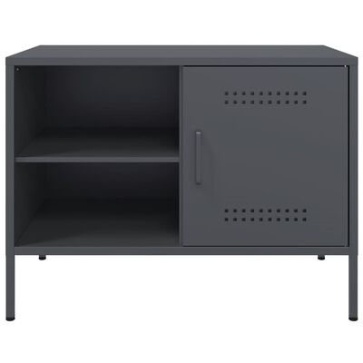 vidaXL Meuble TV anthracite 68x39x50,5 cm acier