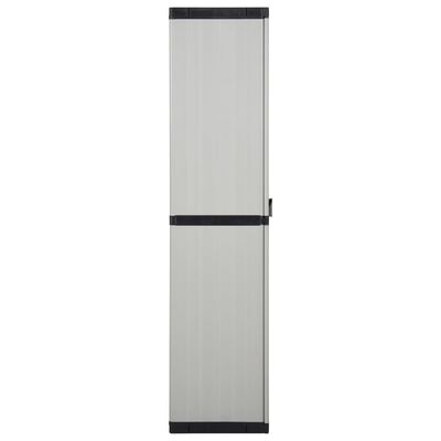 vidaXL Armoire de rangement de jardin 3 étagères Gris/noir 68x40x168cm