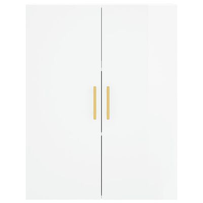 vidaXL Armoire murale blanc brillant 69,5x34x90 cm